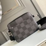Louis Vuitton Trio Messenger Damier Graphite Black For Men, Men's Bags, Shoulder And Crossbody Bags 9.8in/25cm LV N50017