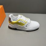 Louis Vuitton Trainer Sneaker White/Yellow Virgil Abloh For Men LV