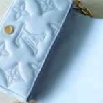 Louis Vuitton Wallet On Strap Bubblegram Monogram In Wallets and Small Leather Goods For Women Bleu Glacier Blue 7.9in/20cm LV M81399
