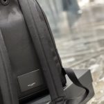 Saint Laurent City Backpack In Canvas Unisex For Women 13.8in/35cm Black YSL