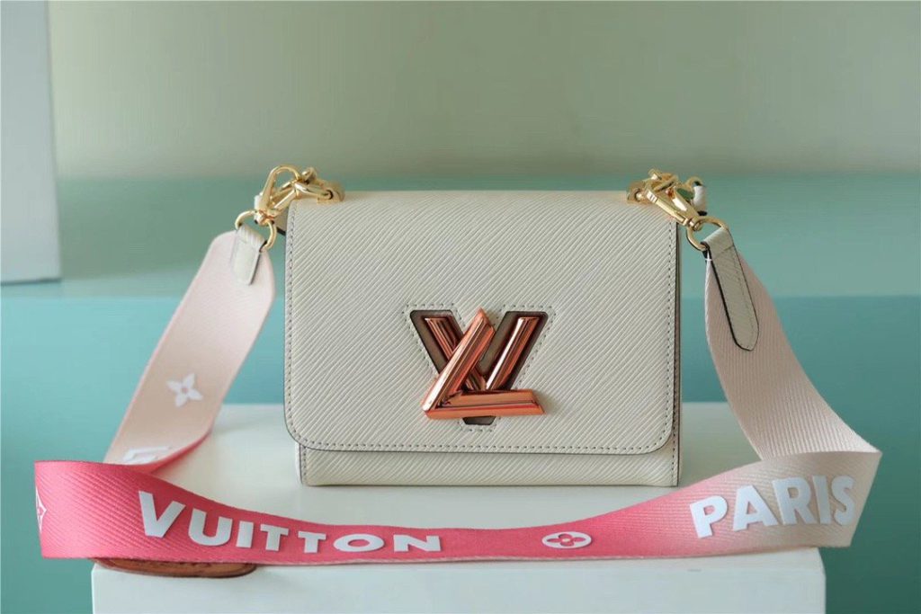 Louis Vuitton Twist PM Bag, Shoulder and Cross Body Bags For Women Quartz White 7.5in/19cm LV M59687