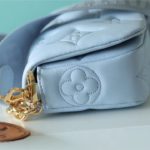 Louis Vuitton Wallet On Strap Bubblegram Monogram In Wallets and Small Leather Goods For Women Bleu Glacier Blue 7.9in/20cm LV M81399