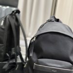 Saint Laurent City Backpack In Canvas Unisex For Women 13.8in/35cm Black YSL
