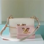 Louis Vuitton Twist PM Bag, Shoulder and Cross Body Bags For Women Taupe Brown / Pink 7.5in/19cm LV M59886