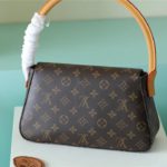 Louis Vuitton Mini Looping Flap Shoulder Bag Monogram For Women 9.4in/24cm Brown LV M51147