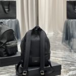 Saint Laurent City Backpack In Canvas Unisex For Women 13.8in/35cm Black YSL
