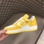 Louis Vuitton And Nike “Air Force 1” By Virgil Abloh White/Yellow For Men, Men's Shoes