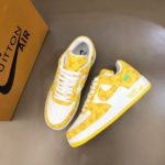 Louis Vuitton And Nike “Air Force 1” By Virgil Abloh White/Yellow For Men, Men's Shoes