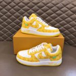Louis Vuitton And Nike “Air Force 1” By Virgil Abloh White/Yellow For Men, Men's Shoes