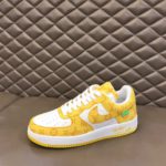 Louis Vuitton And Nike “Air Force 1” By Virgil Abloh White/Yellow For Men, Men's Shoes
