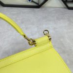 Dolce & Gabbana Medium Sicily Handbag In Dauphine Yellow For Women 10.2in/26cm DG