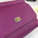 Dolce & Gabbana Medium Sicily Handbag In Dauphine Violet For Women 10.2in/26cm DG