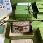 Gucci Horsebit 1955 Mini Bag Beige For Women, Women's Bags 7.1in/18cm GG ‎‎‎699296 92TCG 8563