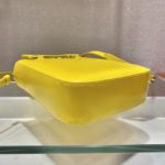 Prada Small Brushed Tote Yellow For Women, Women's Bags 6.9in/18cm 1BA331_ZO6_F0ZNZ_V_OOO
