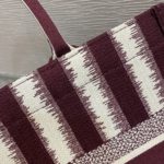 Christian Dior Medium Dior Book Tote Red D-Stripes Embroidery For Women 36cm/16.5in CD