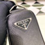 Prada Saffiano Triangle Bag Black  For Women, Women's Bags 11in/28cm 2VH155_2FAD_F0002_V_OOO