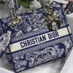 Christian Dior Medium Lady D-Lite Bag Blue, For Women, Women’s Handbags 24cm/9.5in CD M0565ORGO_M928