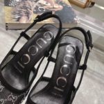 Gucci Women's GG Slingback Mid-Heel Pump Black For Women GG