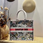 Christian Dior Large Dior Book Tote Red Multicolor, For Women, Women’s Handbags 16.5in/42cm CD
