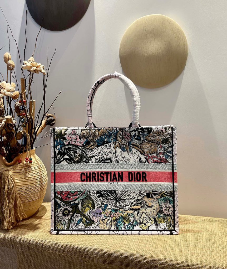 Christian Dior Large Dior Book Tote Red Multicolor, For Women, Women’s Handbags 16.5in/42cm CD