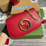 Gucci Blondie Shoulder Bag Red For Women, Women's Bags 11in/28cm GG‎