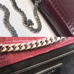 Saint Laurent Kate Medium Chain Bag With Tassel In Embossed Crocodile Dark Violet For Women 9.4in/24cm YSL