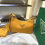 Prada Re-Edition 2005 Re-Nylon Mini Bag Yellow For Women, Women's Bags 8.6in/22cm