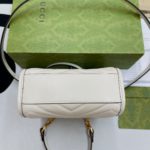 Gucci Marmont Matelasse Mini Bag White For Women, Women's Bags 7.5in/19cm GG ‎696123 DTDHT 9022