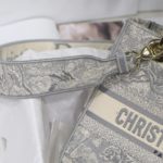 Christian Dior Medium Lady D-Lite Bag Grey, For Women, Women’s Handbags 24cm/9.5in CD