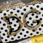 Dolce & Gabbana DG Girls CrossBody Bag With Polka Dots White For Women 8.3in/21cm DG