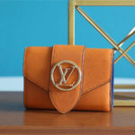 Louis Vuitton Pont 9 Compact Wallet Caramel Brown For Women, Women's Wallets 4.2in/12cm LV 