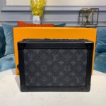 Louis Vuitton Soft Trunk Monogram Eclipse Canvas For Men, Men's Bags 9.8in/25cm LV M44730