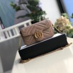 Gucci Marmont Matelassé Super Mini Bag Beige Matelassé Chevron For Women 6.2in/16.5cm GG