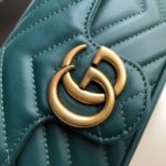 Gucci Marmont Matelassé Super Mini Bag Green Matelassé Chevron For Women 6.2in/16.5cm GG