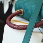 Chanel Medium Flap Bag With Top Handle Teal For Women, Women’s Handbags, Shoulder And Crossbody Bags 9in/23cm A92990