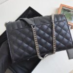 Saint Laurent Envelope Small Bag In Mix Matelassé Grain De Poudre Black For Women 8.2in/21cm YSL 600195BOW921000