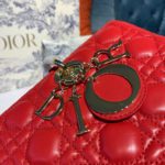 Christian Dior Large Lady Dior Bag Gold Toned Hardware Cherry Red Cannage For Women CD 12.5in/32cm M0566ONGE_M52R