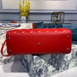 Christian Dior Large Lady Dior Bag Gold Toned Hardware Cherry Red Cannage For Women CD 12.5in/32cm M0566ONGE_M52R