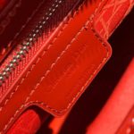 Christian Dior Large Lady Dior Bag Silver Hardware Cherry Red Patent For Women 12.5in/32cm CD