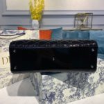 Christian Dior Large Lady Dior Bag Silver Hardware Black Patent For Women 12.5in/32cm CD M0566OWCB_M900