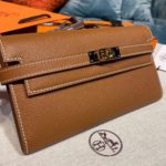 Hermes Kelly Wallet To Go Woc Brown With Gold Toned Hardware Bag For Women 8.2in/21cm