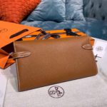 Hermes Kelly Wallet To Go Woc Brown With Gold Toned Hardware Bag For Women 8.2in/21cm