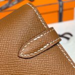 Hermes Kelly Wallet To Go Woc Brown With Gold Toned Hardware Bag For Women 8.2in/21cm