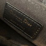 Christian Dior Saddle Bag Black Oblique Embroidered Canvas Gold Toned Hardware For Women 19.5cm/7.6in CD