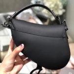 Christian Dior Mini Saddle Bag Black Ultramatte For Women 19.5cm/7.6in CD