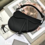 Christian Dior Mini Saddle Bag Black Ultramatte For Women 19.5cm/7.6in CD