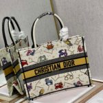 Christian Dior Medium Dior Book Tote White Multicolor, For Women, Women’s Handbags 14in/36cm CD