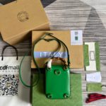 Gucci Bamboo Mini Handbag Green For Women, Women's Bags 6.2in/16cm GG