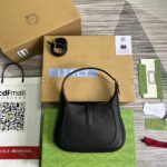 Gucci Jackie 1961 Small Shoulder Bag Black For Women, Women's Bags 10.8in/28cm GG ‎636709 10O0G 1000