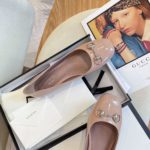Gucci Women's Ballet Flat With Horsebit Pink For Women GG